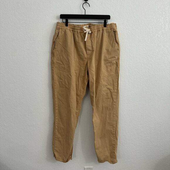 Marine Layer Saturday Athletic Fit Drawstring Waist Pants Faded Khaki Tan XXL - Picture 7 of 16